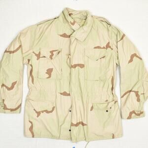 Golden MFG Men Military Jacket Cotton Brown L Long Coat Cold Weather Desert Cam